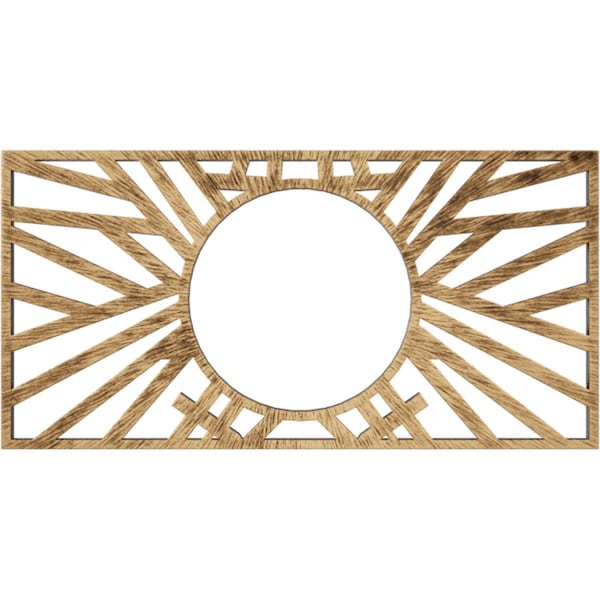 Ekena Millwork Hoover Architectural Grade PVC Pierced Medallion, 30"W x 15"H x 11 1/8"ID x 1"P, Antiqued Bronze CMPP30X15HOABZ - main